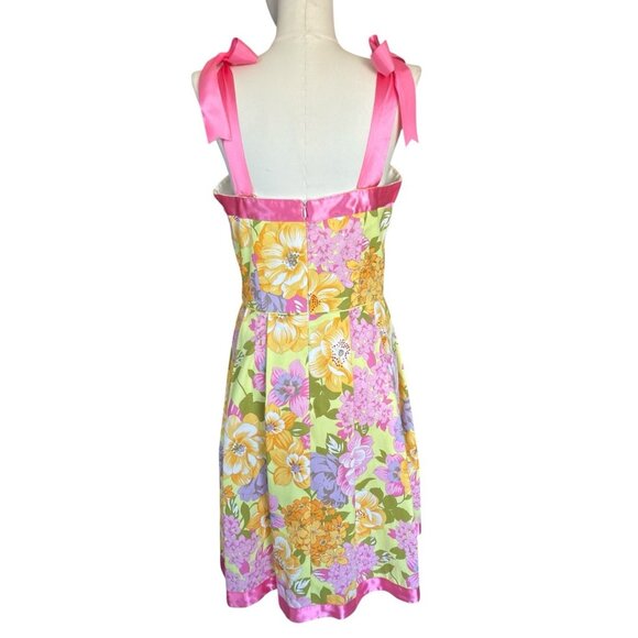 Sara Campbell Sleeveless Floral Fit & Flare Dress Women's Sz 8 - Picture 4 of 11